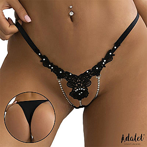 ADALET LINGERIE Emillie Lace Thong with Breads, lace thong