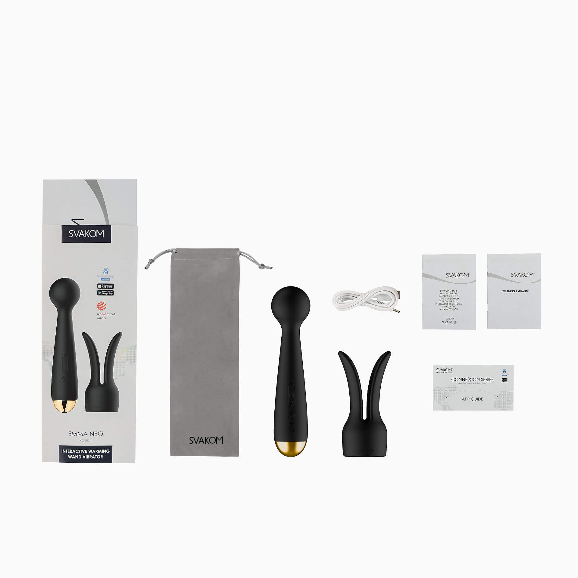 Smart wand vibrator SVAKOM Emma Neo 21 cm