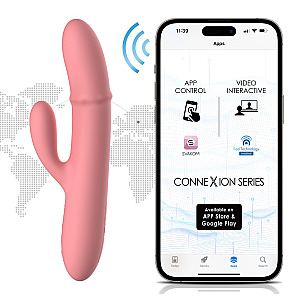Svakom Mora Neo (Peach Pink), thrusting rabbit vibrator