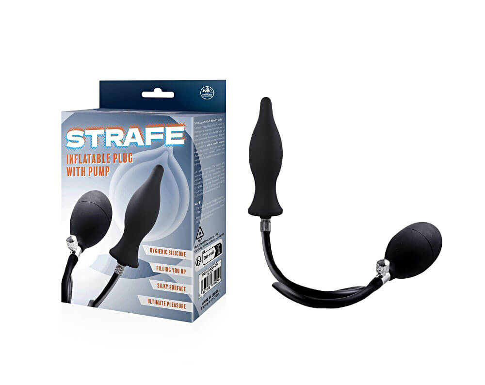 NMC Strafe Inflatable Plug 2 (Black), inflatable anal plug