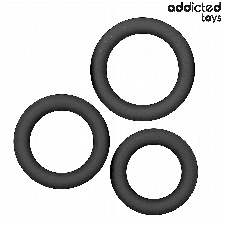 Addicted Toys Set Of Silicone Rings Model 1, silicone cock rings