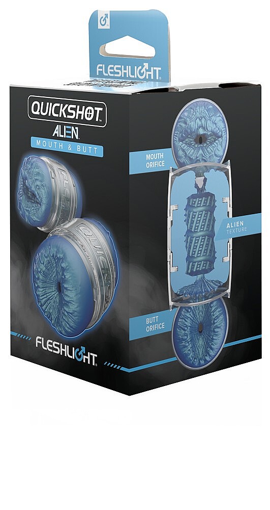 Fleshlight Quickshot Alien Blue, double-sided stroker