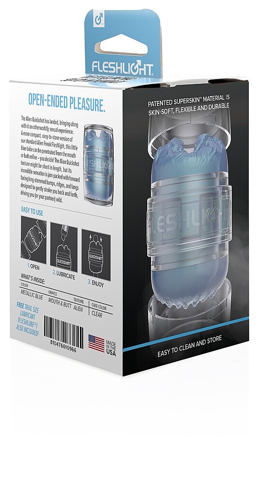 Fleshlight Quickshot Alien Blue, double-sided stroker