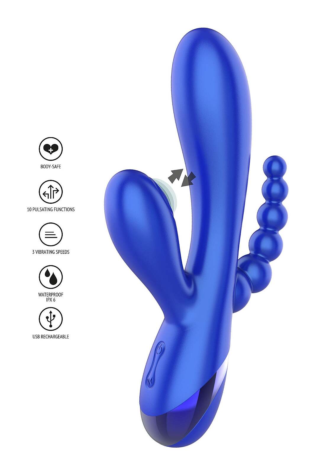Xocoon Triple Love Vibrator, triple vibrator with bunny