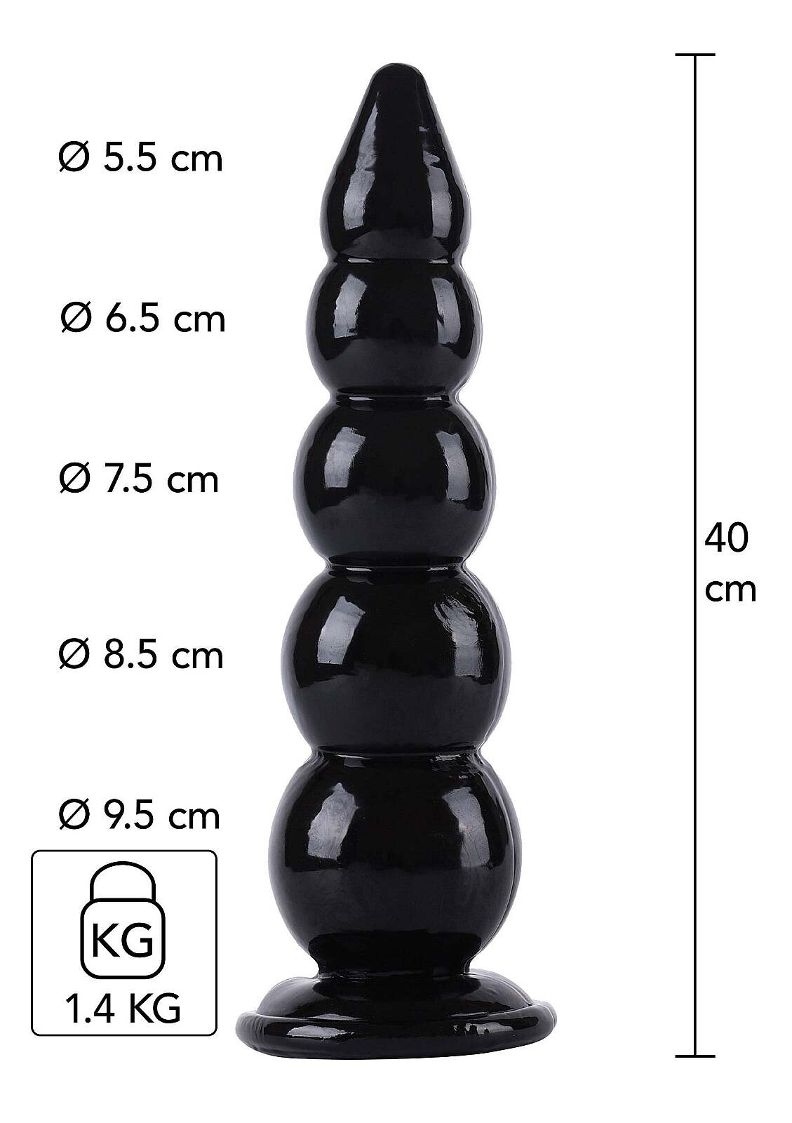 Hidden Desire Extreme Buttplug Balls (40 cm), anal XXL dildo