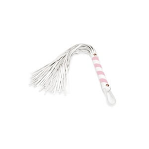 Liebe Seele White & Pink Fairy Leather Flogger, pastel leather flogger
