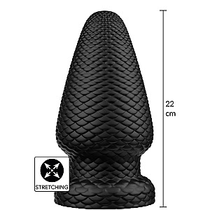 Hidden Desire Extreme Giant Dragon Butt Plug PVC XXL, scaled anal plug