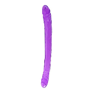 Dream Toys Bubblegum Blast Groovy Times Purple Classic Jelly Double Dong (37 cm), flexible double-ended dildo