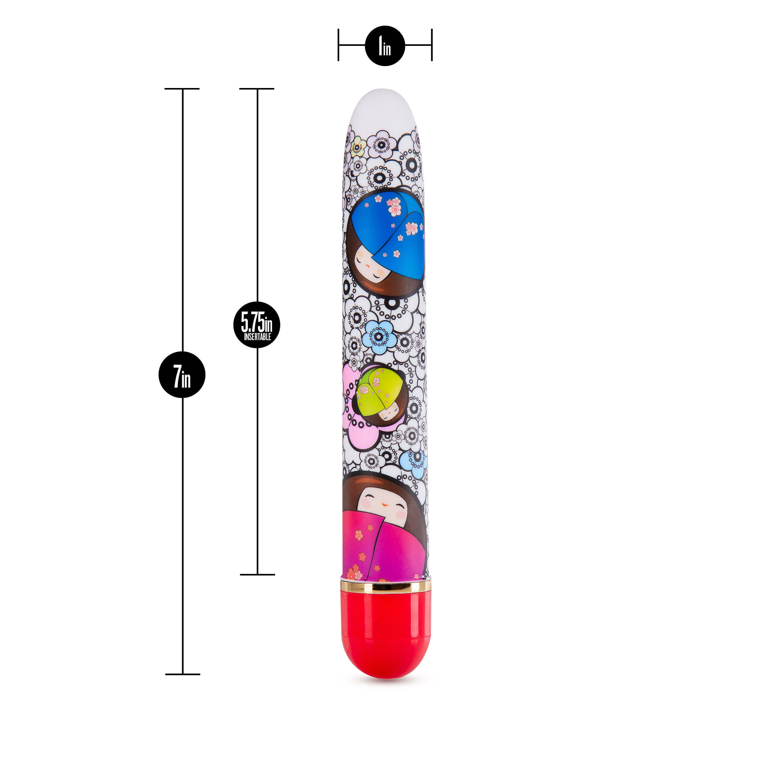 Plastic vibrator for batteries Blush Play Naughty FLIRTY RED 17x2,5 cm